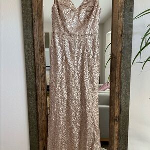 Sequin bridesmaids dress (rose gold)